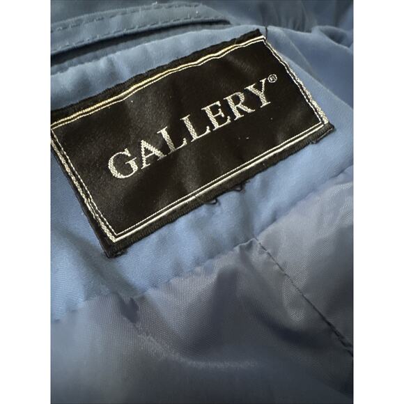 Gallery Coat Blue Button Front XL Check Measurement Photos 1X Night Out #36232 - Picture 4 of 9